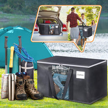 Load image into Gallery viewer, HomeHacks Extra Large Moving Bags with Visible PVC Window, Lightweight but Durable Storage Bags with Reinforced Handles, Storage Totes for Packing, Moving, Storage (93L, 6-Pack)