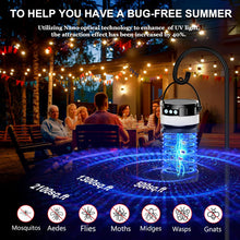 Load image into Gallery viewer, Bug Zapper Outdoor,Solar Mosquito Zapper Rechargeable Waterproof,Electric Fly Zapper for Outdoor Indoor Home Garden Patio Backyard （Blue）