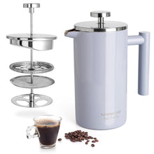 Load image into Gallery viewer, Mixpresso Stainless Steel French Press Coffee Maker 27 Oz 800 ml, Double Wall Insulated French Press Stainless Steel &amp; Tea Brewer Easy Clean &amp; Easy Press Strong Quality Metal Coffee Press.