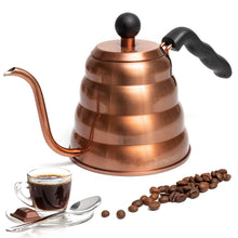 Load image into Gallery viewer, Mixpresso Gooseneck Pour Over Coffee Kettle, Barista Pour Control Design For Coffee &amp; Tea High-Grade Stainless Steel 1.2 Liter (40 Oz) Drip Coffee Induction Cooker, Copper Stovetop Kettle