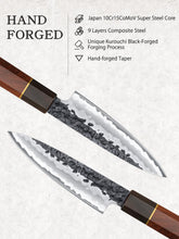 Load image into Gallery viewer, 9 Inch Kiritsuke Chef Knife, Japanese Hand Forged 9 Layers 10Cr15CoMoV High Carbon Steel Kitchen Knife, Professional Chef&#39;s Knife with Ergonomic Rosewood Handle