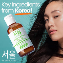 Load image into Gallery viewer, SeoulCeuticals Korean Toner for Oily Acne Prone Skin – Korean Skin Care Tea Tree Toner for Face – Facial Toner Centella Asiatica, Salicylic Acid. 4 FL OZ