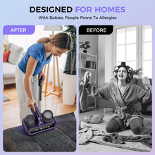 Load image into Gallery viewer, Mattress Vacuum Cleaner - 5-in-1 Cordless Bed Vacuum Cleaner, Powered by UV-C Light &amp; Ultrasonic Technology, 16Kpa Strong Suction,Low Noise,Suitable for Dust, Pet Hair, Etc.