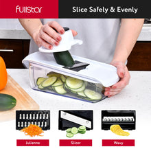 Load image into Gallery viewer, Vegetable Chopper and Spiralizer - Food Chopper with Container, Fruit Slicer, Kitchen Gadgets &amp; Accessories, Home Essentials (4 in 1, White)