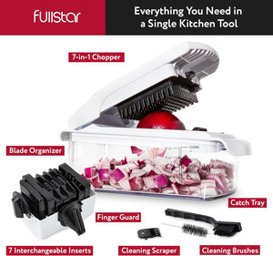fullstar Bundle: Compact Chopper and 2 Silicone Lids