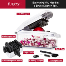 Load image into Gallery viewer, Fullstar Vegetable Chopper, Mandoline Slicer - Cheese Grater, Food Chopper with Container, Kitchen Gadgets, Home Essentials (6-in-1, White/Black)
