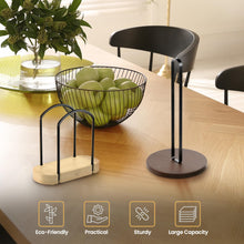 Load image into Gallery viewer, Napkin Holder for Table - Modern Black Napkin Dispenser, Bamboo and Iron Design, Non-Slip, Suitable for Kitchen, Dining, Farmhouse, Cocktail, Picnic, Bar, Outdoor Use - Holds Paper Napkins, Mail, Bill