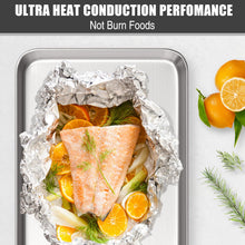 Load image into Gallery viewer, Baking Sheet Cookie Sheet Set of 2, Umite Chef Stainless Steel Baking Pans Tray Professional 16 x 12 x 1 inch, Non Toxic &amp; Healthy, Mirror Finish &amp; Rust Free, Easy Clean &amp; Dishwasher Safe