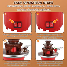 Load image into Gallery viewer, Mini Chocolate Fondue Fountain, Mini Chocolate Melting Pot, MIni Warmer Machine for Milk Chocolate, Cheese, Butter, Candy