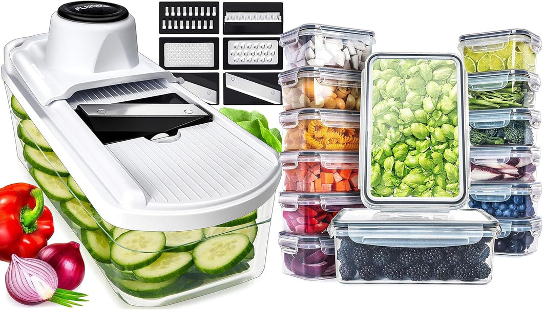 Mandoline And 28 Pack Food Container