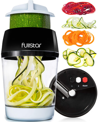 Mandoline Slicer Spiralizer & Vegetable Slicer, Zucchini Noodle Maker, Onion & Food Chopper, Veggie Spiral Cutter & Grater (4 in 1)