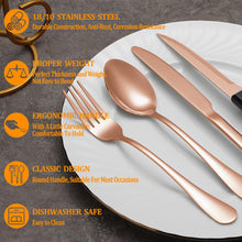 Load image into Gallery viewer, 24 Pcs Silverware Set with Steak Knives Service for 4,Stainless Steel Flatware Set,Mirror Polished Cutlery Utensil Set,Home Kitchen Eating Tableware Set,Include Fork Knife Spoon Set,Dishwasher Safe