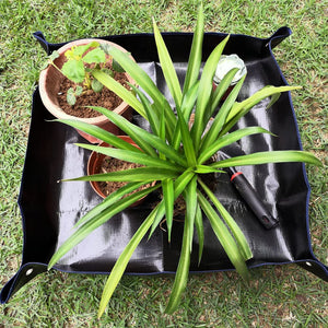 Foldable Plant Repotting Mat - Waterproof Indoor/Outdoor Gardening Mat - 26.8" x 26.8" (Green)