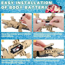 Load image into Gallery viewer, Outamateur RC Crocodile Boat,2.4GHz Alligator with Glowing Eyes,RC High Simulation Crocodile RC Boat Lake &amp; Pool Toy,USB Rechargeable Waterproof Floating Alligator Toy for Kids Aged 6+