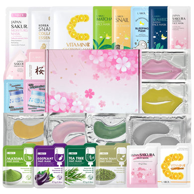 Face Mask，Skin Care Set, Skin Care Mask Set, Gifts for Women, Travel Size Toiletries Mother's Day Christmas Birthday Valentine's Day Mom Daughter Teen Girls Wife Lover Sister Friends 24pcs