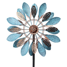 Load image into Gallery viewer, WONDER GARDEN Wind Spinners Outdoor - 2 Pack Small Metal Hummingbird Green Wind Spinner Windmill, Wind Sculpture for Yard Patio Lawn Decor