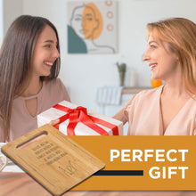 Load image into Gallery viewer, Housewarming Gifts for New Home - Bamboo Cutting Board with Engraved Message - New Home Essentials for Homeowners, Couples, Friends, or Family - Decorative Kitchen Gift Board, 12&quot; x 8&quot;