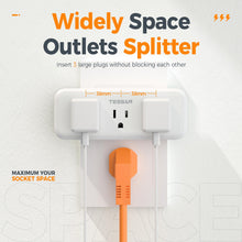 Load image into Gallery viewer, Multi Plug Outlet Extender, TESSAN Surge Protector Wall Plug Splitter with 5 Electrical Outlet Expander, Multiple Plug Adapter for Travel Home Office