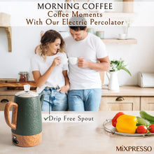 Load image into Gallery viewer, Mixpresso Small Percolator Coffee Pot Electric 4 Cup, Stainless Steel Coffee Maker, Coffee Percolator Electric With Keep Warm Function, 4 Cups Stainless Steel Perculator With Basket