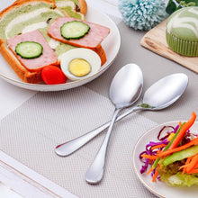Load image into Gallery viewer, Dinner Forks and Dinner Spoons Bundle,16 Pcs 8&quot; Food Grade Stainless Steel Silverware Forks &amp; 16 Pcs 7.3&quot; Stainless Steel Spoons,Mirror Finish &amp; Dishwasher Safe,Use for Home,Kitchen or Restaurant