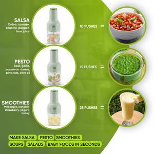 Brieftons Express Manual Food Chopper: 6.8-Cup, Hand Chopper Vegetable Cutter to Chop Veggies, Fruits, Herbs, Garlic Onion Chopper for Salsa, Salad, Pesto, Hummus, Guacamole, Coleslaw, Indian Cooking