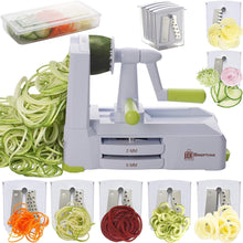 Load image into Gallery viewer, Brieftons 7-Blade Spiralizer &amp; Brieftons QuickPush Food Chopper
