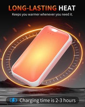 Load image into Gallery viewer, Hand Warmers Rechargeable, 2 Pack Electric Hand Warmer, Reusable Portable Pocket Heater USB Handwarmers, Gifts for Men, Women, Indoor, Outdoor, Hiking, Skiing, Camping, Hunting Accessories