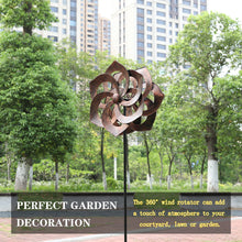 Load image into Gallery viewer, WONDER GARDEN Wind Spinner - Wind Spinners Outdoor, Outdoor Metal Windmills, 4.4 Ft Retro Brown Wind Sculptures Spinner Lawn Ornaments Wind Spinner for Yard, Lawn and Garden