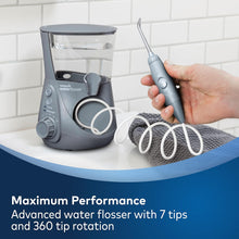 Load image into Gallery viewer, Waterpik Aquarius Water Flosser with 10 Settings, 7 Tips, ADA Accepted Plus 30 Count Fresh Mint Whitening Refill Tablets for Water Flossers