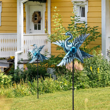 Load image into Gallery viewer, WONDER GARDEN Wind Spinners Outdoor - 2 Pack Small Metal Flamingo Wind Spinner Windmill, Wind Sculpture for Yard Patio Lawn Decor