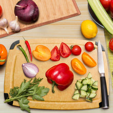Load image into Gallery viewer, Dishwasher Safe Cutting Boards for Kitchen - Extra Large Composite Wood Cutting Board with Non-Slip Feet &amp; Juice Groove - Thin &amp; Lightweight Eco-Friendly Chopping Board (18&quot; × 12&quot;, Natural)