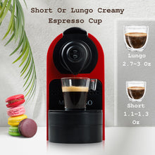 Load image into Gallery viewer, Mixpresso Black Espresso Coffee Machine – Compact 1400W Single Serve Coffee Maker Compatible with Nespresso OriginalLine Capsules, One-Touch Operation, 19-Bar Italian Pump, 27oz Water Tank