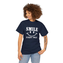 Load image into Gallery viewer, Smile Every Mile Shirt, Run Happy, Cycling Gift, Marathon Shirt - ID: