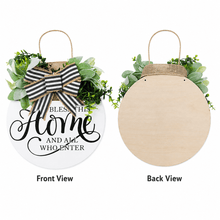 Load image into Gallery viewer, Door Sign Farmhouse Porch Décor Rustic Door Hanger for Front Door Wre