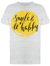Load image into Gallery viewer, Smile Be Happy Encircled Yellow Tee Men's -Image by Shutterstock