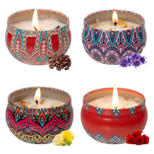 Load image into Gallery viewer, BYXAS 4 Pack Candles for Home Scented Aromatherapy Candles Gifts Set f