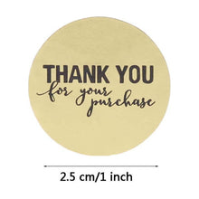 Load image into Gallery viewer, JZROCKER 500 Pieces/Roll Thank You for Your Purchase Stickers Round Gr