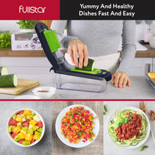 Load image into Gallery viewer, Vegetable Chopper and Spiralizer - Food Chopper with Container, Fruit Slicer, Kitchen Gadgets &amp; Accessories, Home Essentials (4 in 1, White)