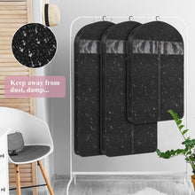Load image into Gallery viewer, 4 Pack 61&#39;&#39; Garment Bags for Hanging Clothes Storage, Travel, Clear Dress Bags for Gowns Long, Suit Bags for Closet Storage, Grey