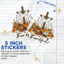 Load image into Gallery viewer, (2 Pack) Thanksgiving Stickers - Fall Harvest Decoration - Christian G