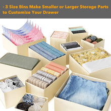Load image into Gallery viewer, SpaceAid Drawer Organizer Clothes, 12 Pack Dresser Organizer Bins for Nursery, Closet Organization and Storage Dividers for Clothing, Baby Clothes, Underwears, Socks (Black)