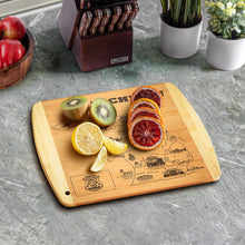 Load image into Gallery viewer, Texas State Gift Cutting Board, 11&quot; x 8.5&quot; - Decoration &amp; Small Charcuterie Serving Board for Snacks - Perfect Home &amp; Kitchen Gift Featuring Texas State Map - Bamboo Wood Serving Board