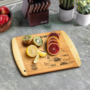 Texas State Gift Cutting Board, 11" x 8.5" - Decoration & Small Charcuterie Serving Board for Snacks - Perfect Home & Kitchen Gift Featuring Texas State Map - Bamboo Wood Serving Board