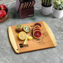 Load image into Gallery viewer, Texas State Gift Cutting Board, 11&quot; x 8.5&quot; - Decoration &amp; Small Charcuterie Serving Board for Snacks - Perfect Home &amp; Kitchen Gift Featuring Texas State Map - Bamboo Wood Serving Board