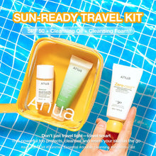 Load image into Gallery viewer, Anua Sun-Ready Travel Kit, Zero-Cast Sunscreen &amp; Cleansing oil &amp; Face Wash. Korean Sunscreen with Mini Size Double Cleansing routine ,Korean Skincare Set