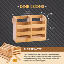 Load image into Gallery viewer, Dish Drying Rack - Collapsible 2-Tier Bamboo Dish Rack for Kitchen Counter, Wooden Dish Drainer with Foldable Space-Saving Design - Drying Rack for Dishes, Plates, and Cups
