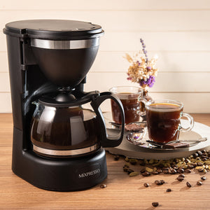 Mixpresso 8-Cup Drip Coffee Maker Programmable, Coffee Pot Machine Including Reusable & Removable Coffee Filter, Black Electric Coffee Maker