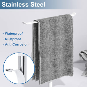 Towel Rack T-Shape Hand Holder for Bathroom,Headband and Lightweight Bathroom Racks,Kitchen Black Holder,Stainless Steel Waterproof Counter Organizer