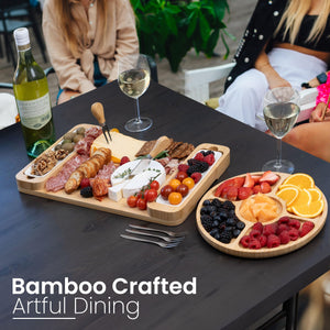 Bambüsi Charcuterie Board Gift Set - Cheese Board & Serving Tray - Bamboo Charcuterie Boards - Gifts for Women - Housewarming Gifts for New Home, Mothers Day and Wedding Gifts for Couples 2025
