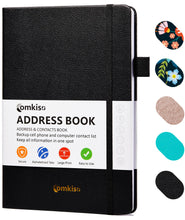 Load image into Gallery viewer, Comkiso Address Book with Individual Alphabetical Tabs Laminated, Large Print Address Book with 468 Wide Lining Entry Spaces, Change of Address Labels, Hardcover Address Book 5.7 x 8.5" - Bloom